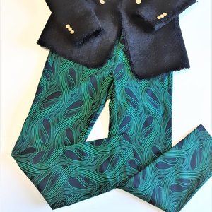 Michael Kors Navy & Green Ankle Pants